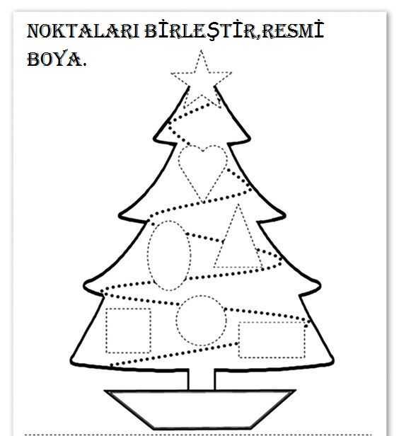 yeni yil cizgi ve sekil calismasi