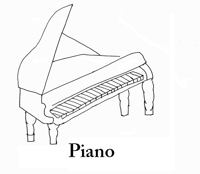 piyano boyama sayfası