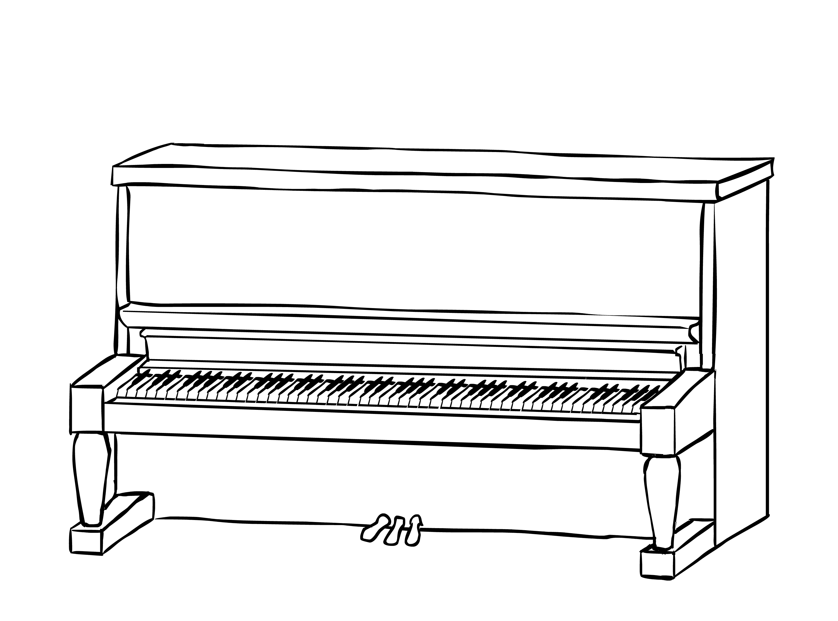 piyano boyama sayfası