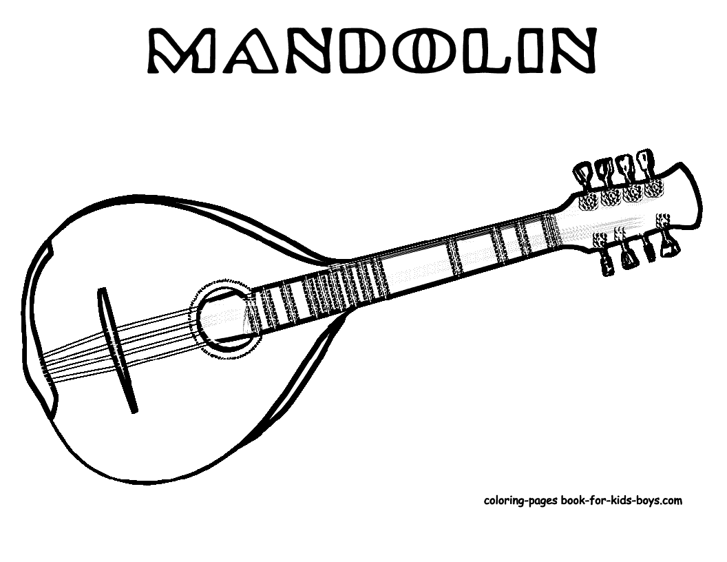 mandolin boyama sayfası