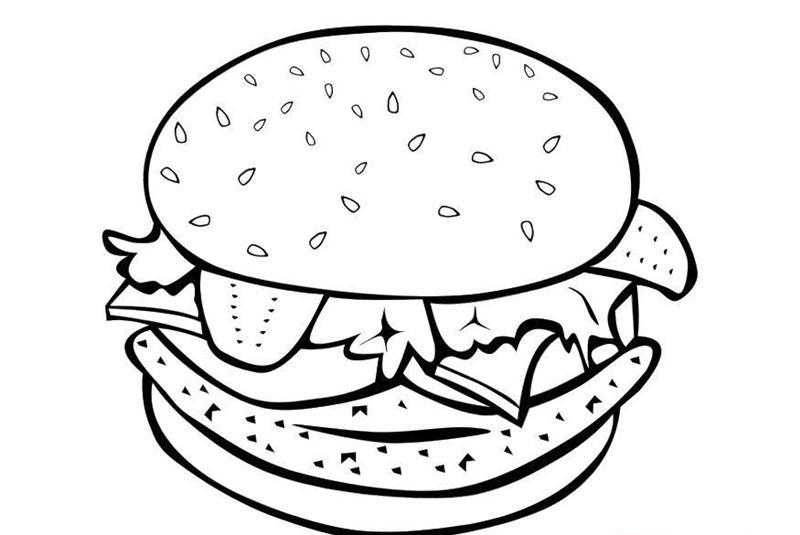 hamburger boyama sayfasi (4)