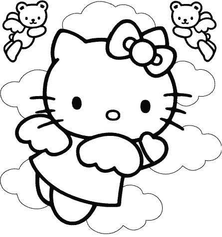 Hello Kitty Boyama Sayfasi Okul Oncesi Etkinlik Faliyetleri