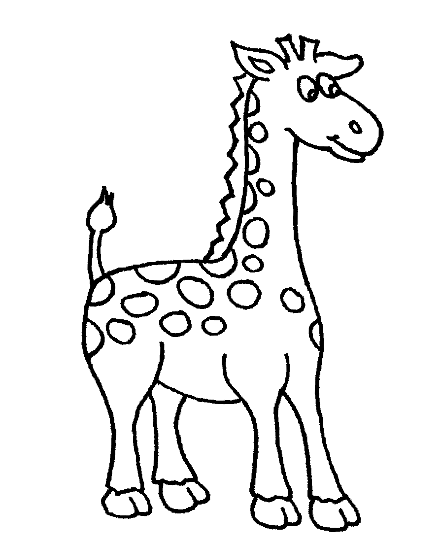Okul Öncesi Zürafa Boyama Sayfası