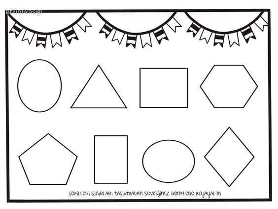 Geometrik Sekiller Boyama Calisma Sayfasi Okul Oncesi Etkinlik