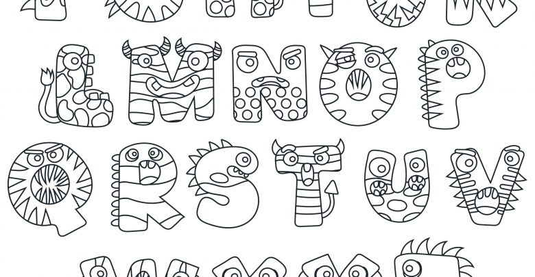 Halloween Preschool Alphabet Coloring Page