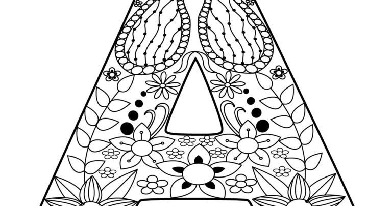 Letter A Coloring Pages for Toddlers